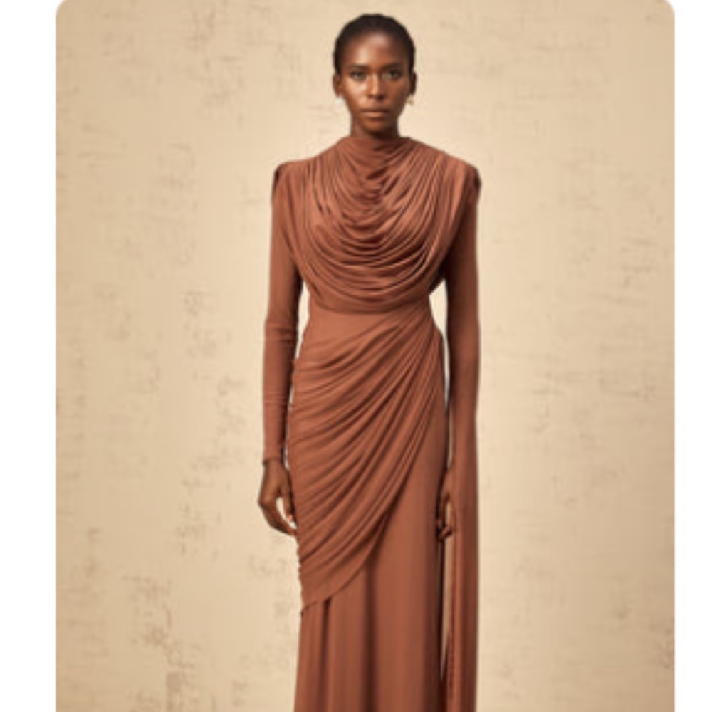 Draped maxi dress